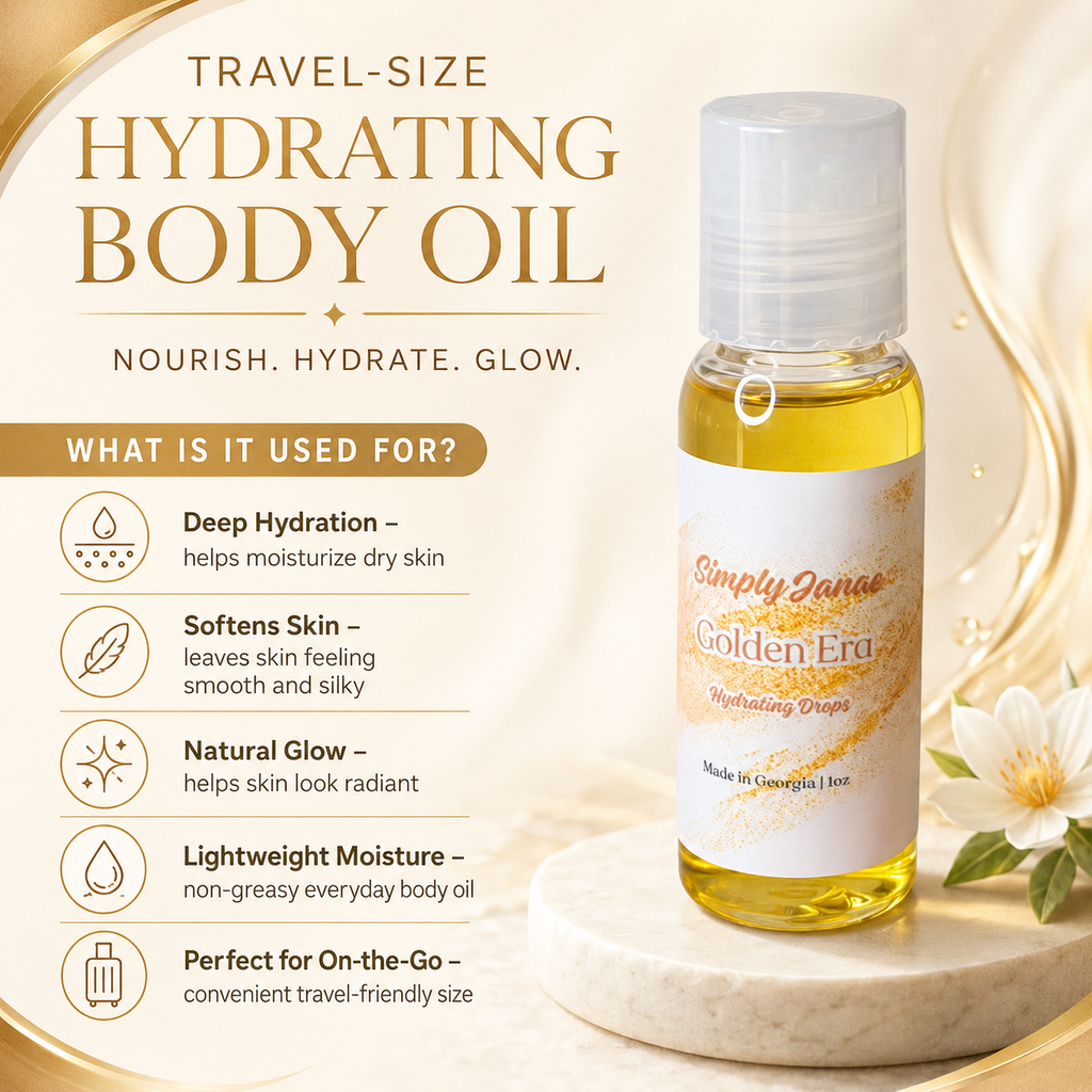 Hydrating Drops Travel Size Body Oil | TSA-Friendly 1 oz