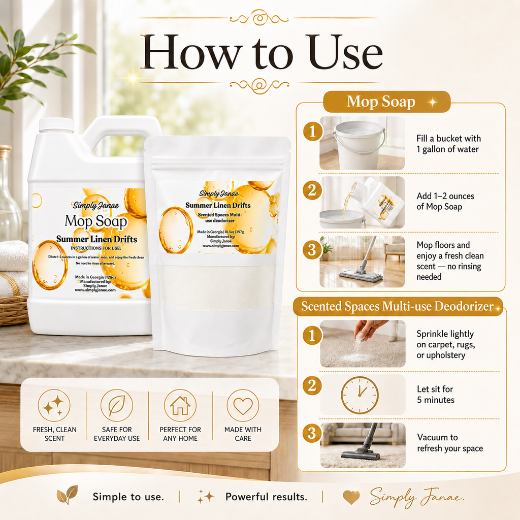Scented Spaces Bundle | Mop Soap + Multi-Use Deodorizer